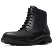 Camper for woman. K400245-004 Black Neuman leather ankle boots (36), Flat, Zip, Casual