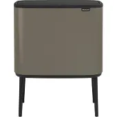 Brabantia Bo Touch Bin - Søppelbøtte - flipp-lokk - 34 L - avfallssortering - platina