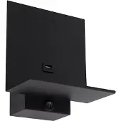 QAZQA Moderne vegglampe sort inkl. USB-tilkobling - Flero