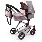 Bayer NEO VARIO kombi dukkevogn, grå/pink