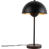 QAZQA Retro bordlampe svart med gull - Magnax