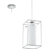 Eglo Loncino 1, Fleksibel montering, Kromfarget, Gjennomsiktig, Hvit, Gjennomsiktig, Hvit, Stål, Glass, Innendørs