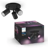 Philips Hue Fugato Plate/Spiral 3x5.7W Spots - Svart
