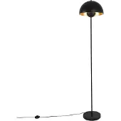 QAZQA Industriell gulvlampe svart med gull 160 cm - Magnax