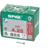 Spax 0201010400253, Skru, Metall, Zink, Tre, Panorama-hode, Torx, Metallisk