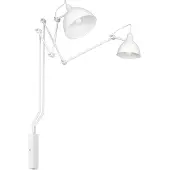 Aldex Vegglampe 814, justerbar, 2 lyskilder, hvit