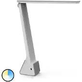 MAUL LED-bordlampe MAULrubia, sølvfarget, dimbar, CCT