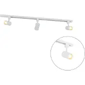 QAZQA Moderne skinnesystem med 3 spotlights hvit 1-fase - Iconic Jeana