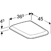 Geberit Toiletsæde iCon Square m/sc&qr hvid
