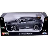 Bburago Lamborghini Urus, Bybil, Montert på forhånd, 1:18, Lamborghini Urus, Hankjønn, Grå