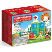 Magformers City sykehussett med magnetiske byggeklosser, 22 stk.