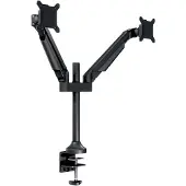 Multibrackets M VESA Gas Lift Arm Dual - Monteringssett (skrivebordsklemmemontering, 2 leddarmer) - for 2 LCD-skjermer - aluminium - svart - skjermstørrelse: 15-32