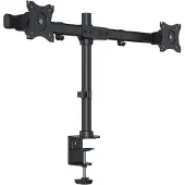 Multibrackets M Deskmount Basic Dual - Monteringssett (skrivebordsmontering) - for 2 LCD-skjermer - stål, høyverdig aluminium - svart - skjermstørrelse: 15-27 - klemmemonterbar