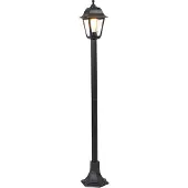 QAZQA Klassisk lykt svart 122 cm IP44 - Capital