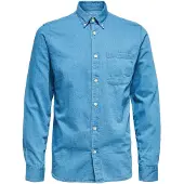 Selected Regrick Denim Skjorte Med Lange Ermer