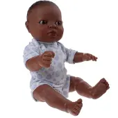 Berjuan Nyfødt Afrikansk Dukke Med Klær 30 Cm
