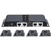 Deltaco HDMI-276 1X4 HDMI Extender Splitter over CAT6/6a/7 40m with IR pass-back