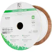 Deltaco S/FTP installationskabel Cat7, 100m, vit
