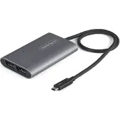 StarTech.com StarTech Thunderbolt 3 to Dual DisplayPort Adapter DP 1.4, Dual 4K 60Hz or Single 8K/5K Thunderbolt 3 to DP Adapter, TB3 to 2x DisplayPort Monitor Video Display Adapter, Mac/Windows - TB3 to DP 1.4 A