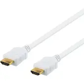 Deltaco Høyhastighets HDMI-kabel, 10 m, Ethernet, 4K UHD, hvit