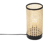 QAZQA Rustikk bordlampe i rotting - Kata