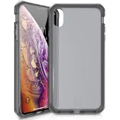 Itskins Supreme // Frost - Bagsidecover til mobiltelefon - termoplastisk polyuretan (TPU) - grå, sort - for Apple iPhone X, XS