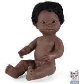 Miniland Afrikansk Babydukke Med Downs Syndrom 38 Cm