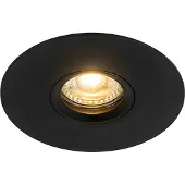QAZQA Smart innfelt spotlight sort inkl. Wifi GU10 50mm - Buco