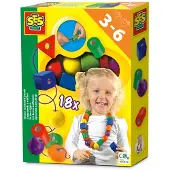 Ses Children''s I learn to Thread Beads, Perlesett for barn, 3 år, Flerfarget, 1 stykker
