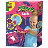 SES Creative Slime - lab - Unicorn - Zelf glitter slijm maken in zakje - Met kralen, sticker en zip-lock zakje - Unicorn speelgoed, 8 år, Rosa