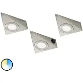 Evotec Trekantet LED-underskapslampe CS, sett med 3 stk