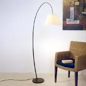 Holländer Delikat buet Bambus gulvlampe