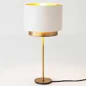 Holländer Mattia bordlampe, Perla silk hvit/gull