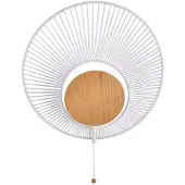 Forestier Oyster design-vegglampe, hvit