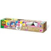 Ses Eco fingerpaint trendy, Blå, Rosa, Fiolett, Gult, Ikke giftig, Vaskbar, Glutenfri, 110 ml
