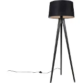 QAZQA Stativ svart med linjskjerm svart 45 cm - Tripod Classic