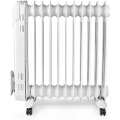 Nedis - Oljeradiator - frittstående - 2500 W - hvit