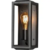 Konstsmide 7348-750, Utendørs veggbelysning, Svart, Stål, IP44, Fasade, I