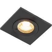 QAZQA Smart downlight svart firkantet IP44 inkl. Wifi GU10 - Xena
