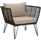 Bloomingville Mundo loungestol, svart, metall