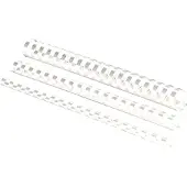 Fellowes Plastic Comb - 19 mm - 30 cm - A4 (210 x 297 mm) - 150 ark - hvit - 100 stk plastbindekam - for Galaxy 500, Orion 500, Pulsar+ 300, Quasar+ 500, Star+ 150, Starlet 2+
