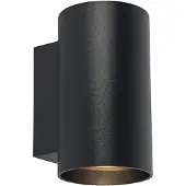 QAZQA Moderne vegglampe svart rund 2-lys - Sandy
