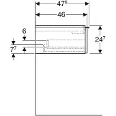 Geberit Underskab iCon 1 skuf 88,8x24,7 hvid