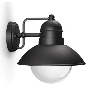Philips myGarden Hoverfly-vegglampe, 60 W, E27, ingen pære, Vegglys, Svart, Metall, IP44, Terrasse, Hage, I