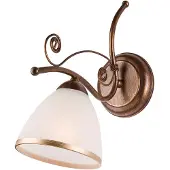 Lamkur Vegglampe Roma i hvitt og brunt