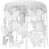 Luminex Hengelampe Serenity med plastskjerm, sølv