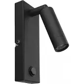 TK Lighting LED-vegglampe Enzo kantet med bryter, svart