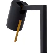 Lucide Lesley gulvlampe, svart, høyde 130 cm, metall