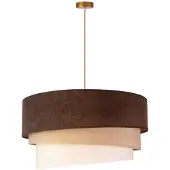 Duolla Hengelampe Devon, brun/beige/ecru/gull Ø45cm