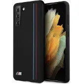 BMW Silikon Stripes M Collection-etui for Samsung Galaxy S21+ - Svart